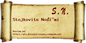 Stojkovits Noémi névjegykártya